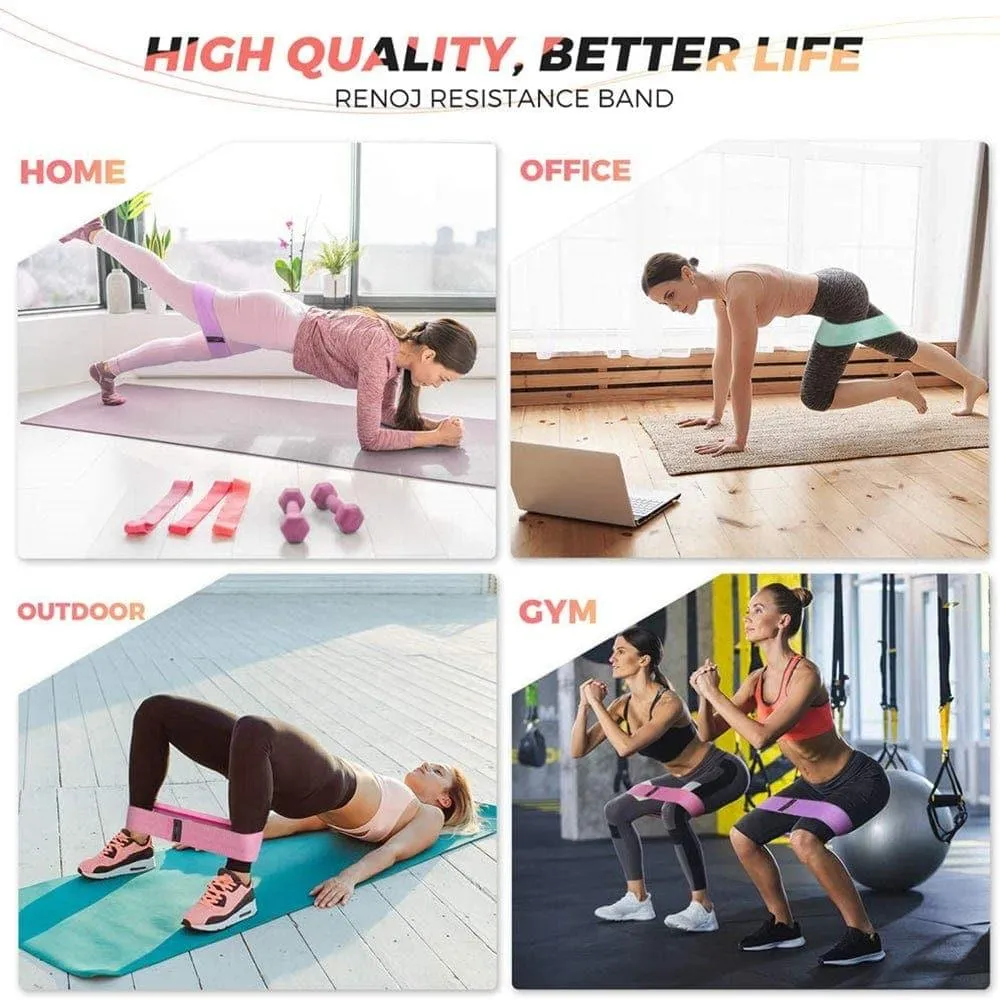105lb Long Resistance Loop Band Set Unisex Fitness Yoga Elastic Bands Hip Circle Thigh Squat Band Workout Gym Equipment for Home