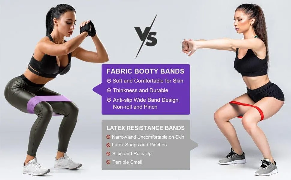 105lb Long Resistance Loop Band Set Unisex Fitness Yoga Elastic Bands Hip Circle Thigh Squat Band Workout Gym Equipment for Home