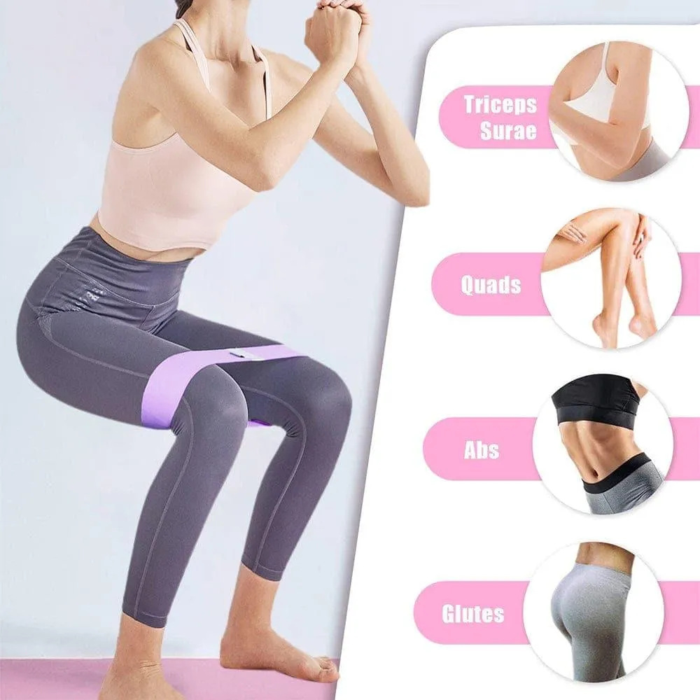 105lb Long Resistance Loop Band Set Unisex Fitness Yoga Elastic Bands Hip Circle Thigh Squat Band Workout Gym Equipment for Home