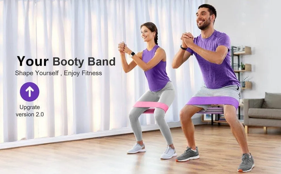 105lb Long Resistance Loop Band Set Unisex Fitness Yoga Elastic Bands Hip Circle Thigh Squat Band Workout Gym Equipment for Home
