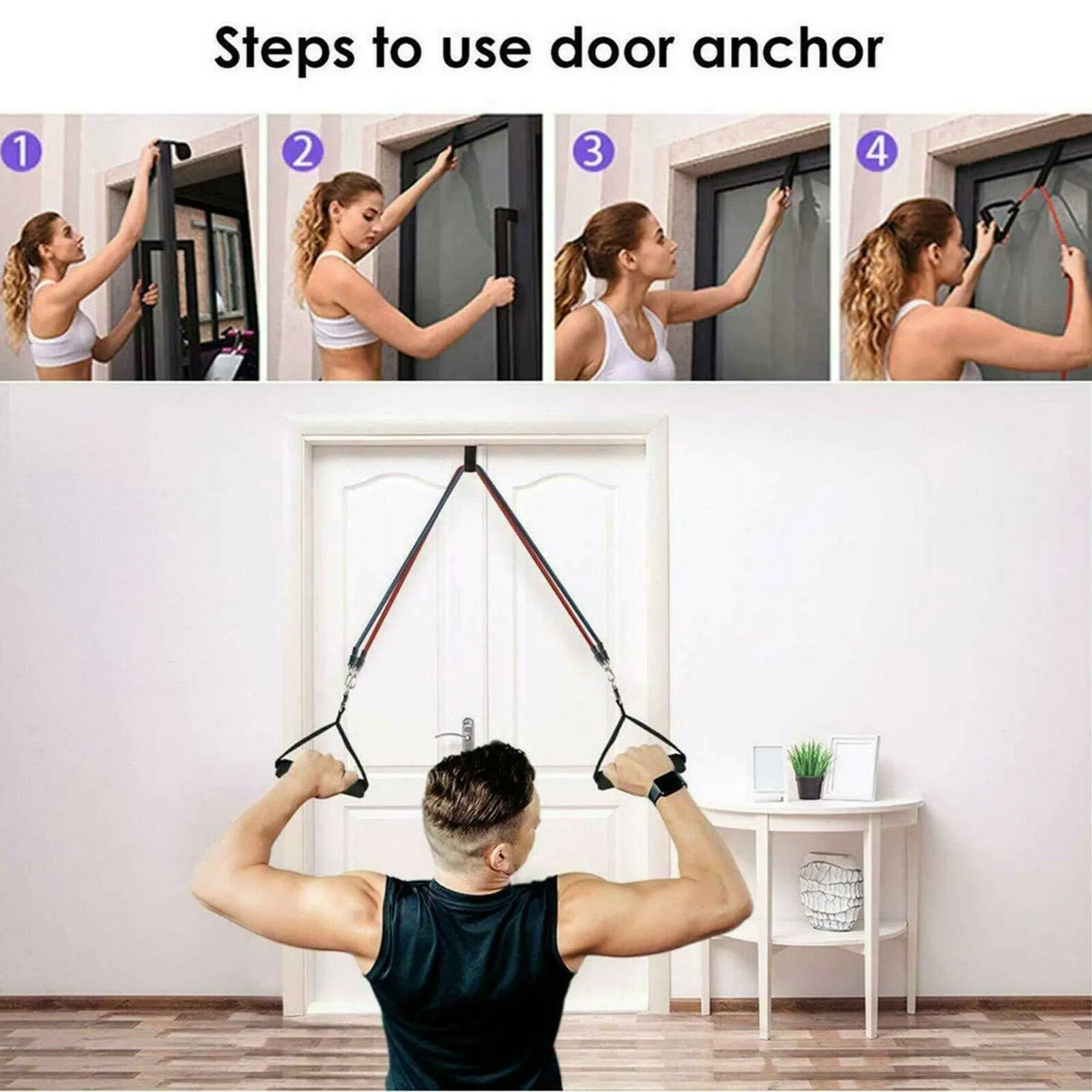 11Pcs Yoga Pilates Resistance Bands Set for Abs Exercise and Fitness Tube Workout Bands Gym Training