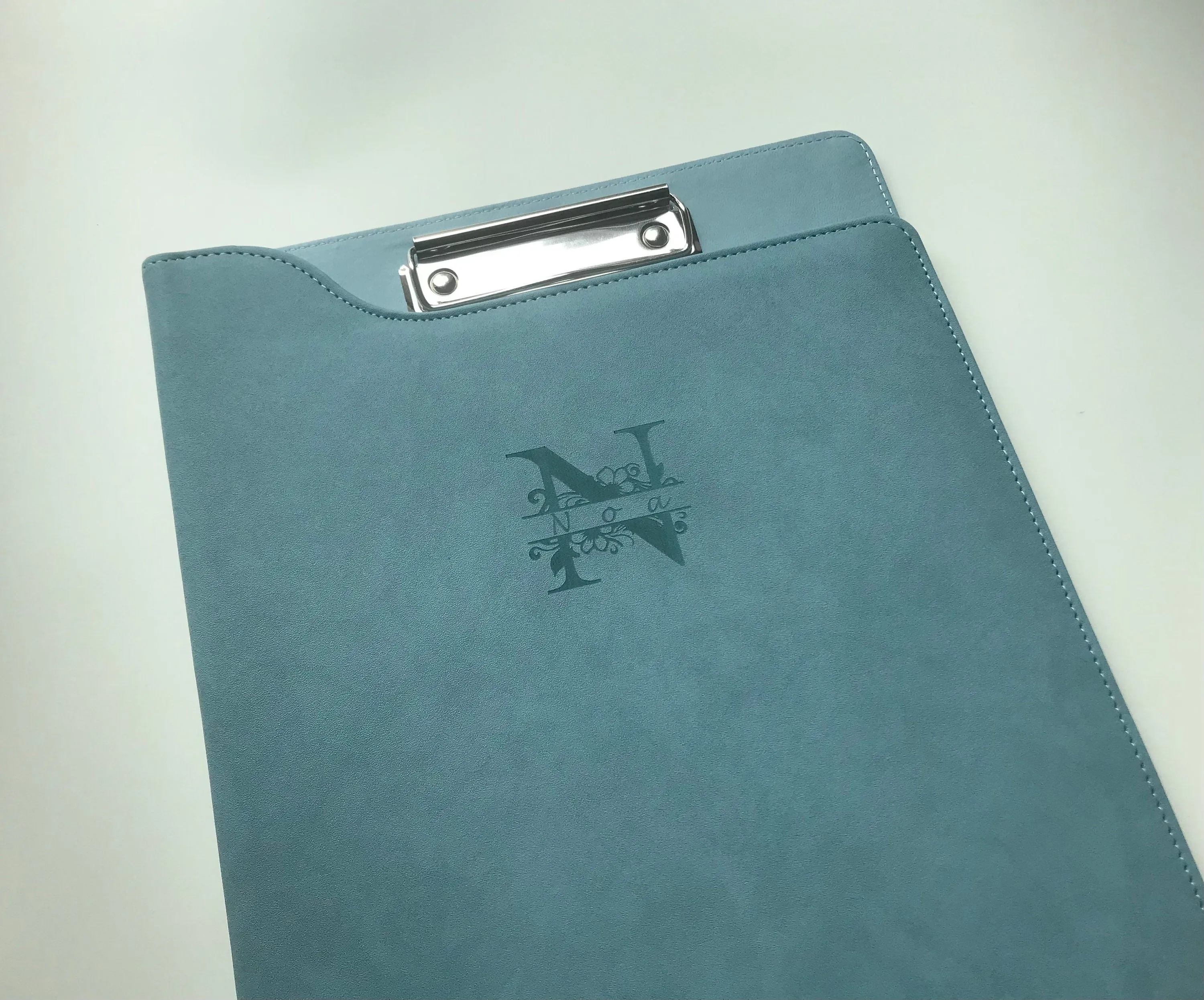 15 pcs Custom Leather Portfolio, Vegan Leather Clipboard with Personalised Engraving, Fits for A4/ Legal paper, Document Holder, School/Office Gift