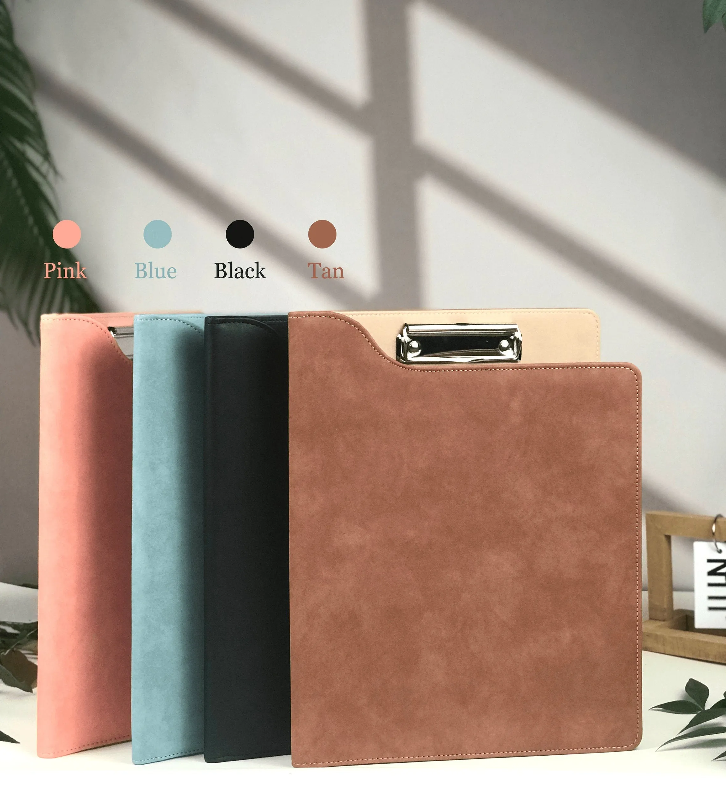 15 pcs Custom Leather Portfolio, Vegan Leather Clipboard with Personalised Engraving, Fits for A4/ Legal paper, Document Holder, School/Office Gift