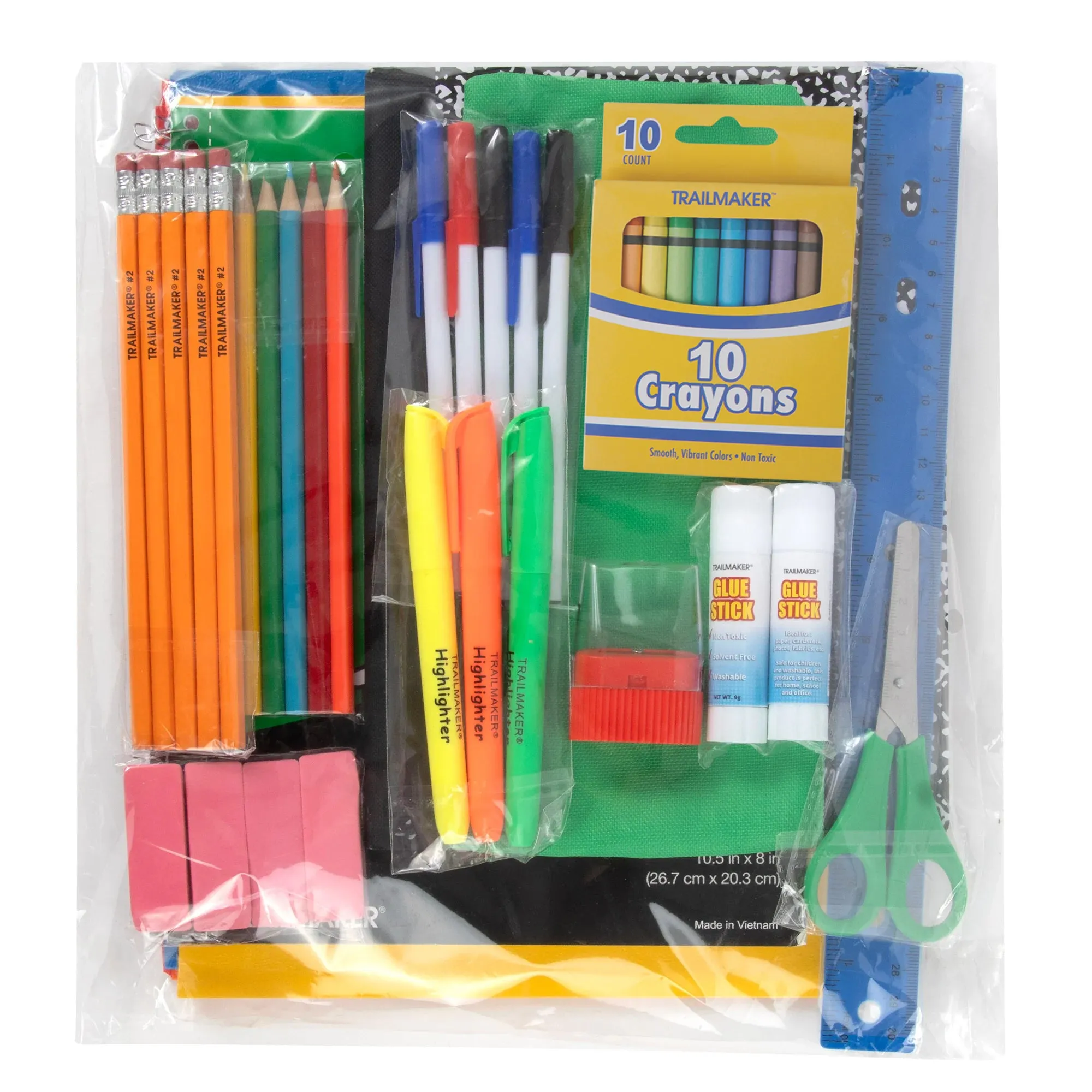 18" Multi Pocket Backpack with 45-Piece School Supply Kit
