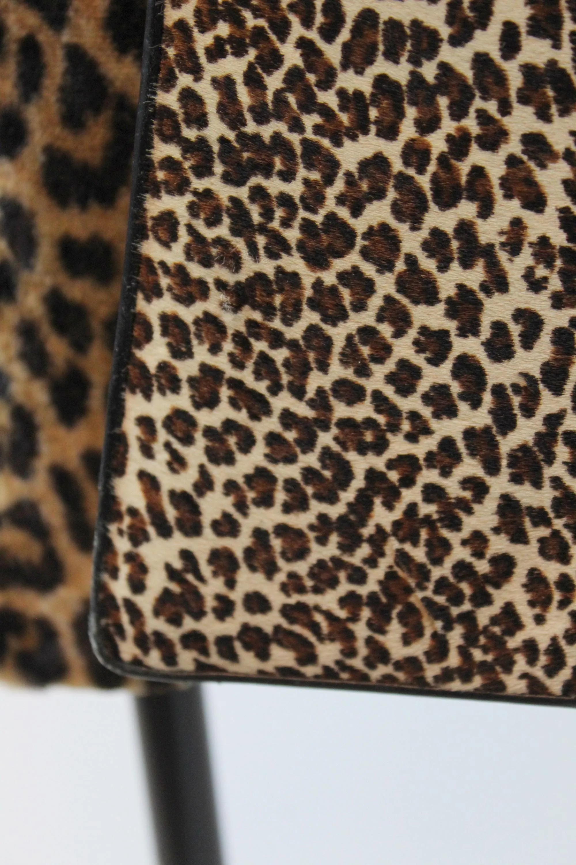 1960s STRUCTURED trapezoid leopard handbag PURSE | new fall winter