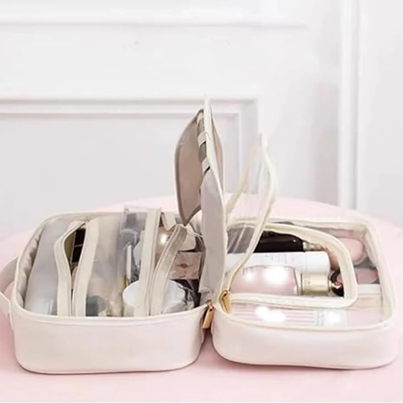 2024 New Consulbefor Bag - Toiletry Cosmetics Bag Consulbefor, Multi-Compartment Toiletry Cosmetics Bag - Consulbefor, Pu Leather Portable Storage Bag, PU Leather Large Capacity & Portable (D)