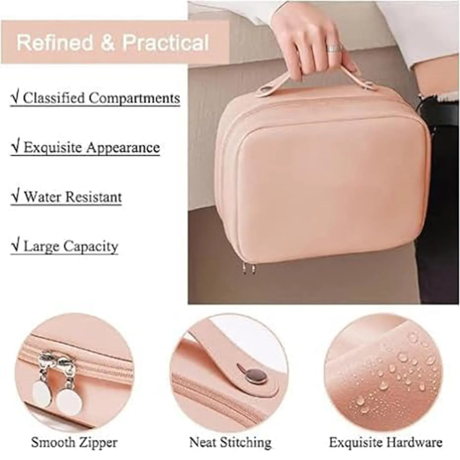 2024 New Consulbefor Bag - Toiletry Cosmetics Bag Consulbefor, Multi-Compartment Toiletry Cosmetics Bag - Consulbefor, Pu Leather Portable Storage Bag, PU Leather Large Capacity & Portable (D)