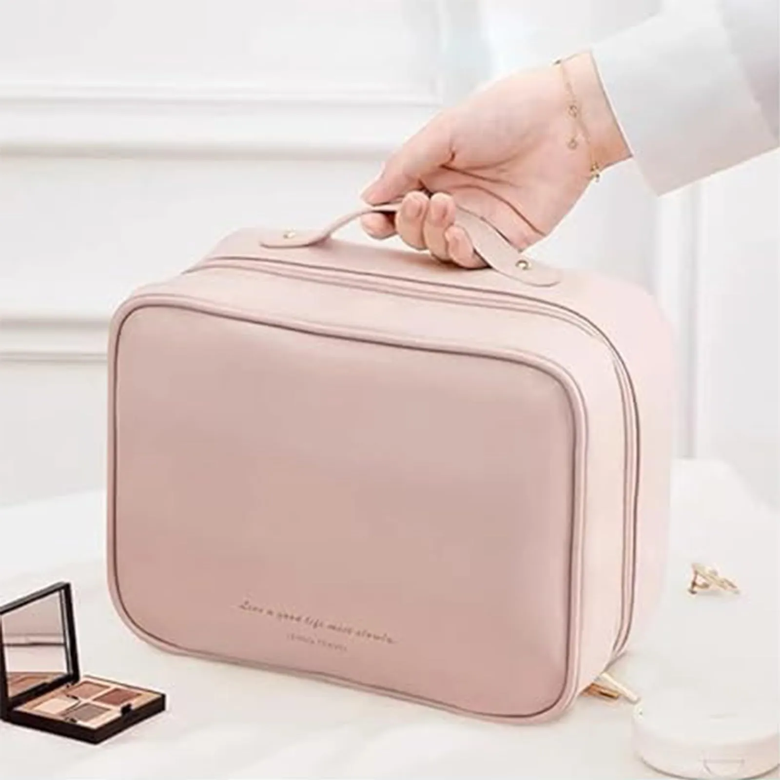 2024 New Consulbefor Bag - Toiletry Cosmetics Bag Consulbefor, Multi-Compartment Toiletry Cosmetics Bag - Consulbefor, Pu Leather Portable Storage Bag, PU Leather Large Capacity & Portable (D)
