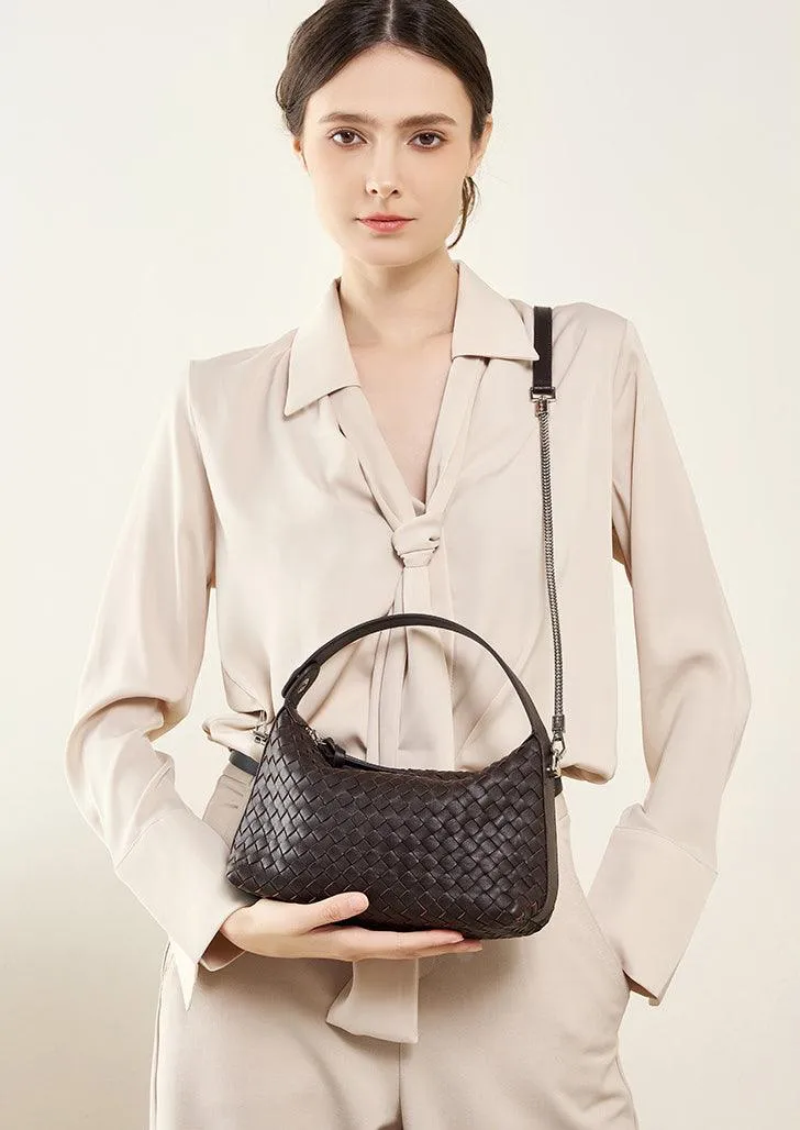 2024 Summer Collection: Luxurious Lambskin Woven Handbag for Women |  Handcrafted Versatile Vintage-Inspired Shoulder Crossbody Bag