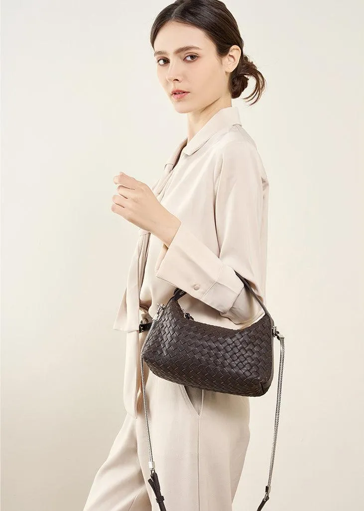 2024 Summer Collection: Luxurious Lambskin Woven Handbag for Women |  Handcrafted Versatile Vintage-Inspired Shoulder Crossbody Bag