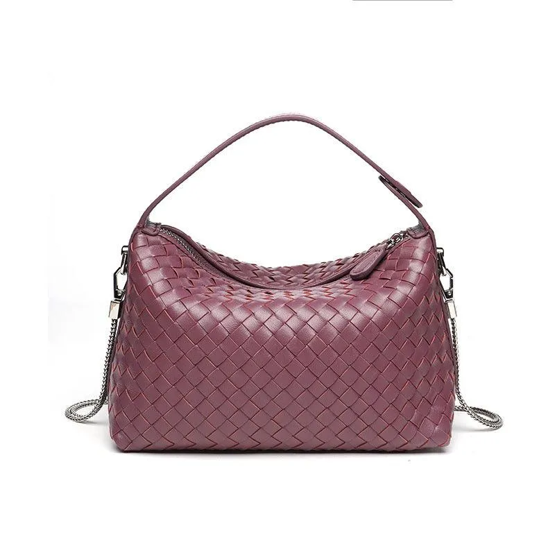 2024 Summer Collection: Luxurious Lambskin Woven Handbag for Women |  Handcrafted Versatile Vintage-Inspired Shoulder Crossbody Bag