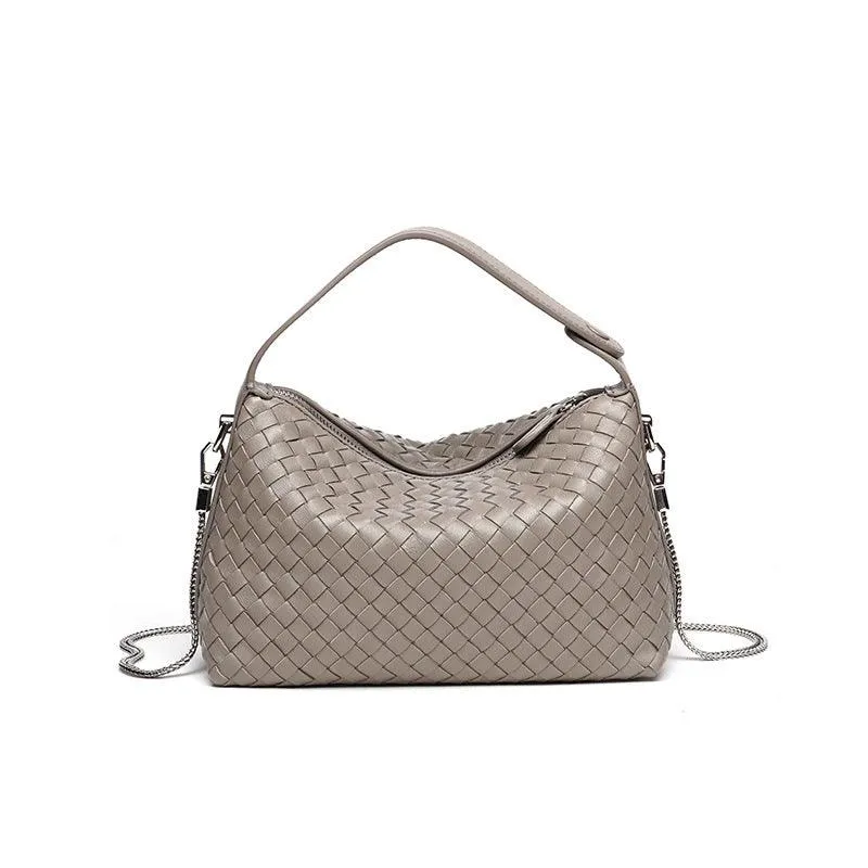 2024 Summer Collection: Luxurious Lambskin Woven Handbag for Women |  Handcrafted Versatile Vintage-Inspired Shoulder Crossbody Bag