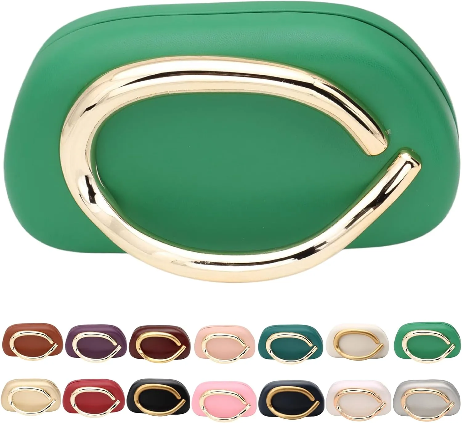 2025 Clutch Purses for Women, Small Leather Handbags with Detachable Chain Strap, Trendy Evening Bags for Weddings & Parties