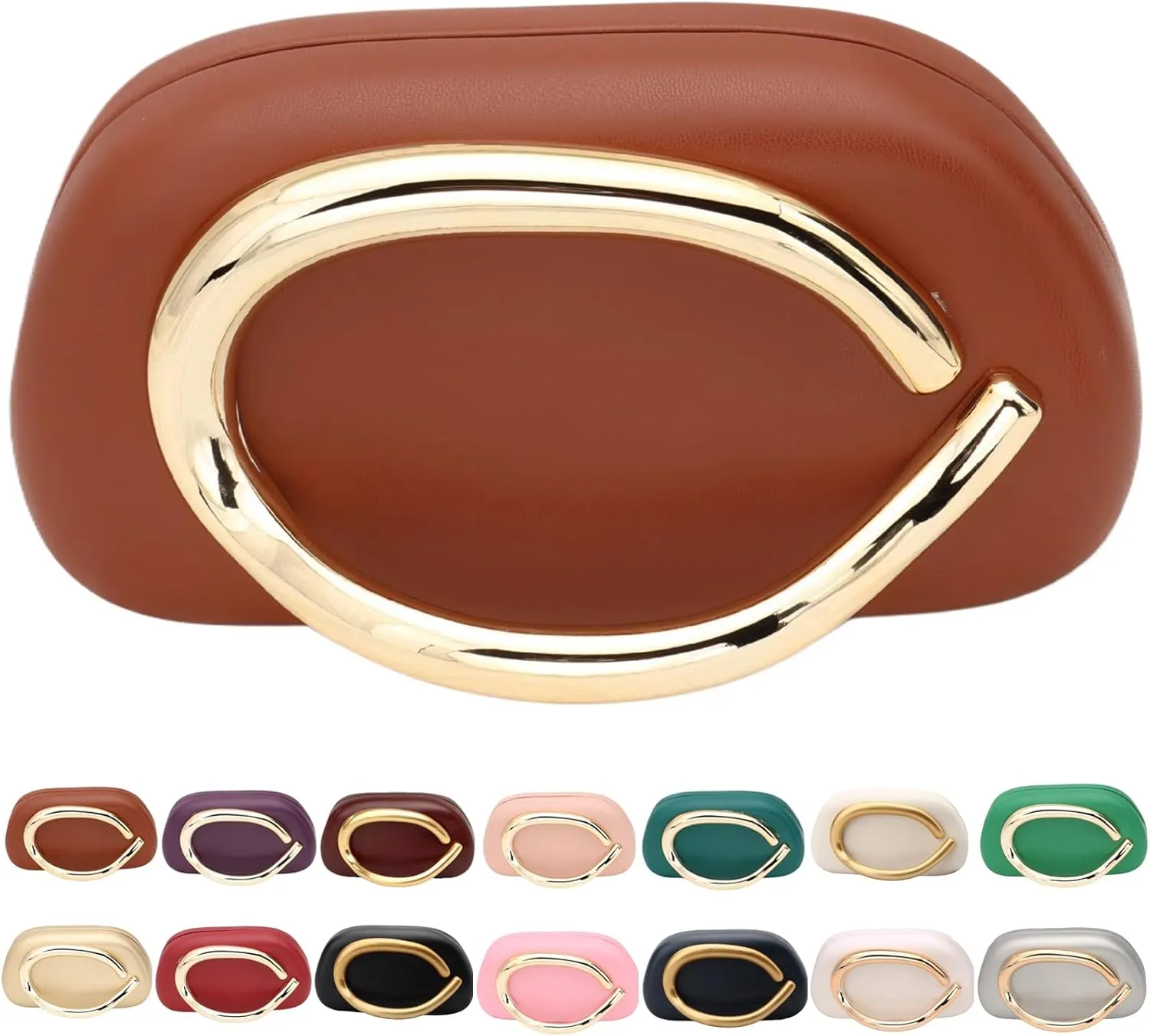 2025 Clutch Purses for Women, Small Leather Handbags with Detachable Chain Strap, Trendy Evening Bags for Weddings & Parties