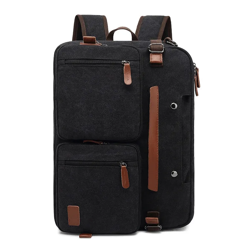 3 in 1 Laptop Backpack Multi-Functional Business Briefcase Crossbody Shoulder Computer Convertible Messenger Bag Travel for Men Women