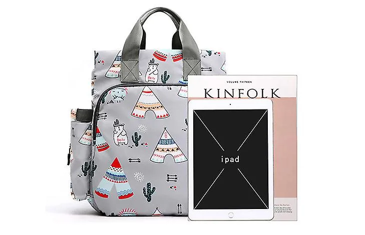 30*13*34cm pink Mummy bag, mother and baby outing backpack, portable shoulder 20L large capacity travel backpack AZ13913
