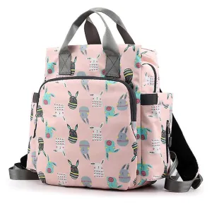 30*13*34cm pink Mummy bag, mother and baby outing backpack, portable shoulder 20L large capacity travel backpack AZ13913