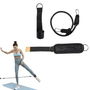 3Pcs Ankle Resistance Band Set Leg Training Resistance Band Fitness Training Equipment Black