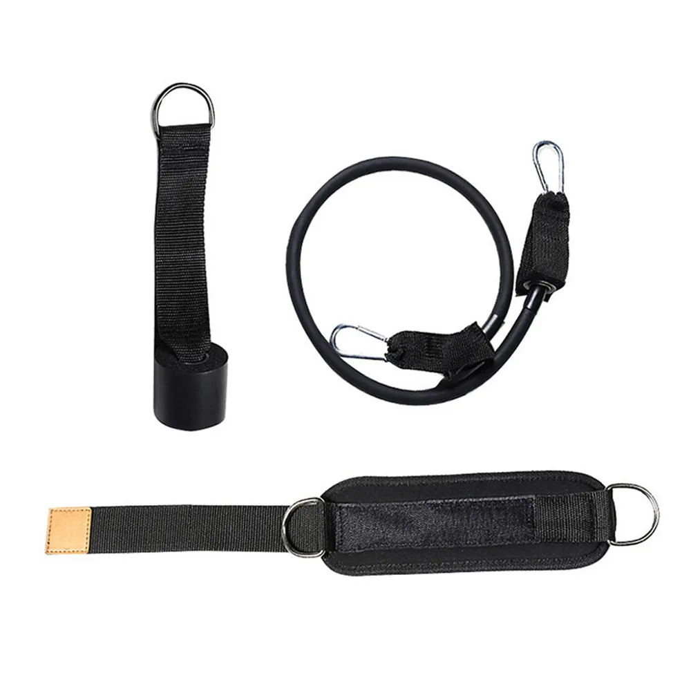 3Pcs Ankle Resistance Band Set Leg Training Resistance Band Fitness Training Equipment Black