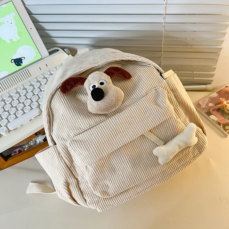 Adorable Cartoon Dog Plush Backpack For Kindergarten Kids