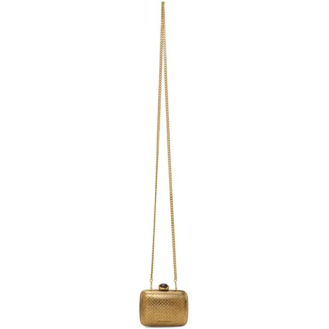 Alexander McQueen Gold Mini Clutch