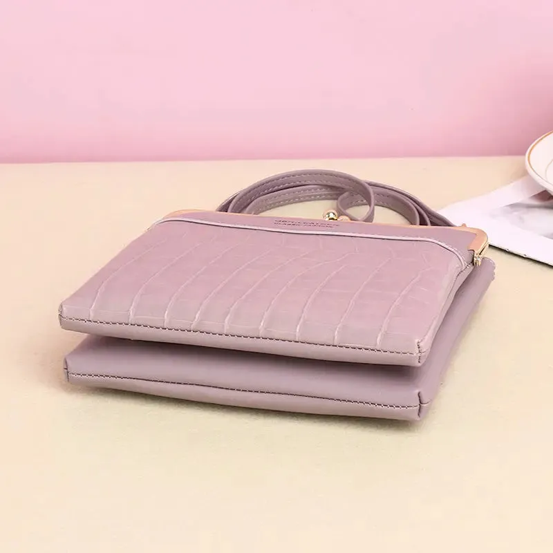 Alligator Pattern Shoulder Bag