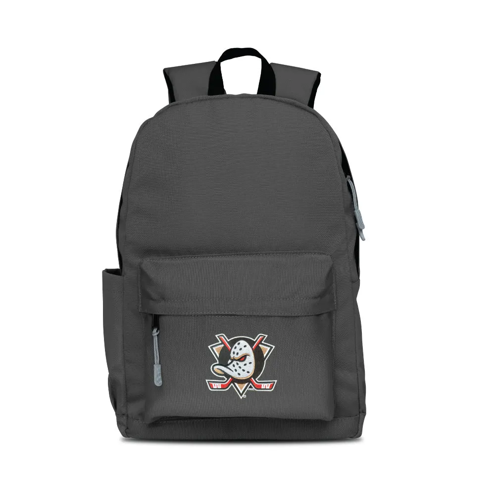Anaheim Ducks Campus Laptop Backpack- Gray