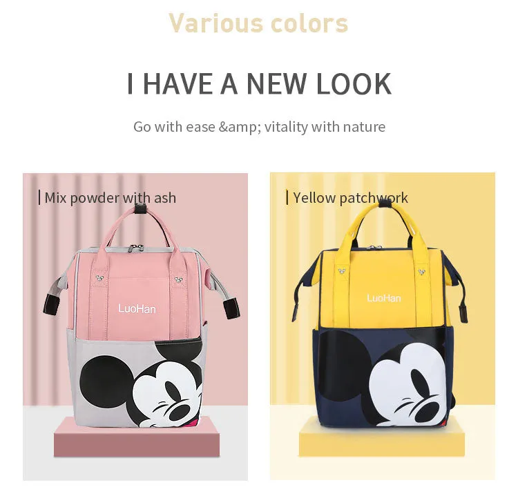 Anello Mickey Mouse Tea-Pink & Grey Travel  Backpack 9112