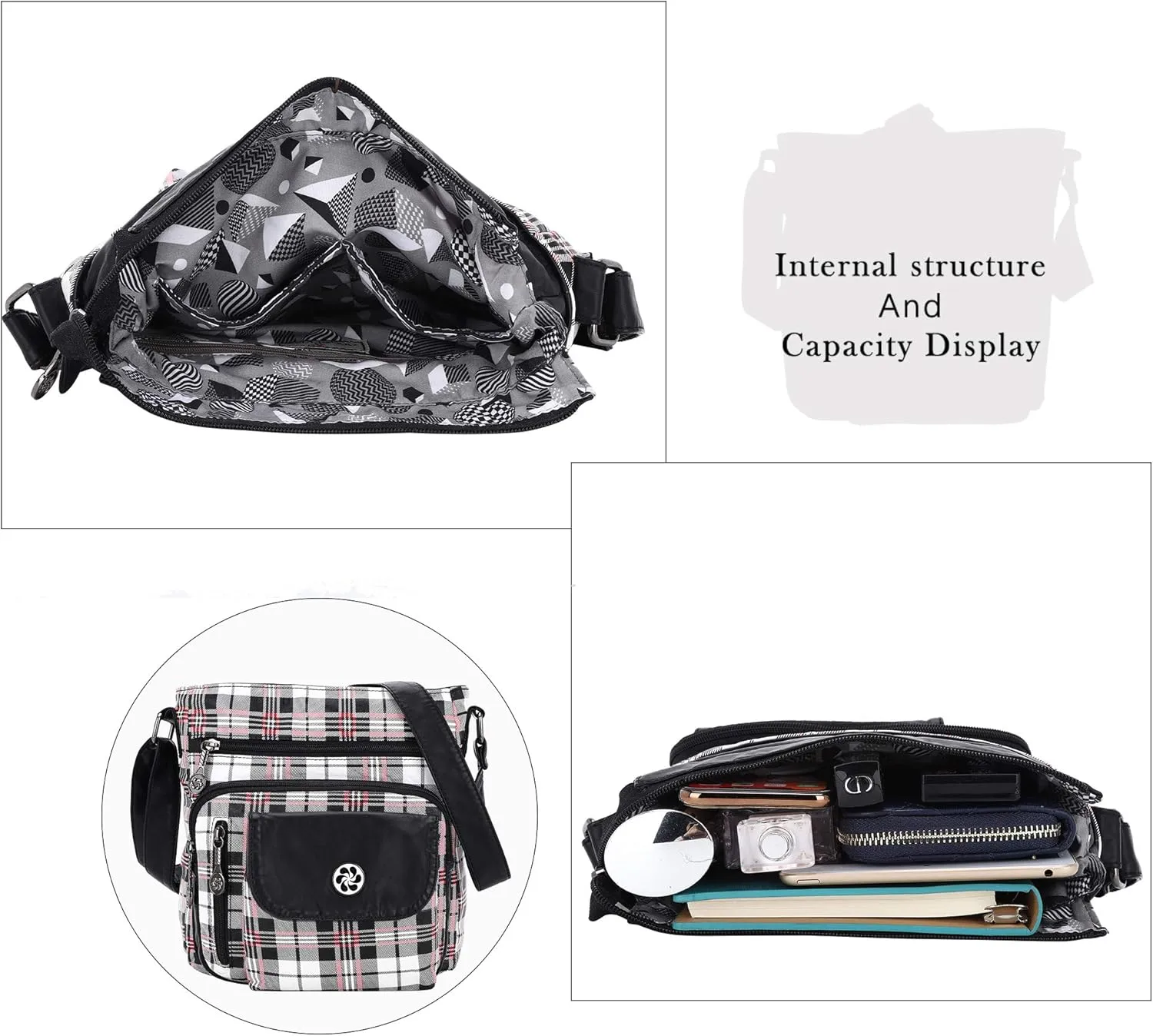 Angel Kiss Crossbody Bags Faux Vegan Leather Shoulder Bags for Women Small Handbag with Adjustable Strap