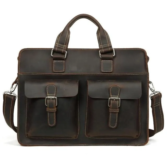 Angelo Ricci™ Business Leather Travel Bag