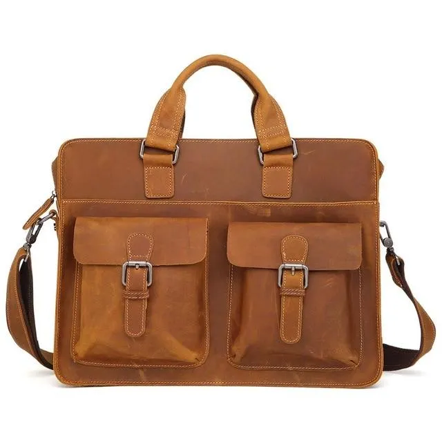 Angelo Ricci™ Business Leather Travel Bag