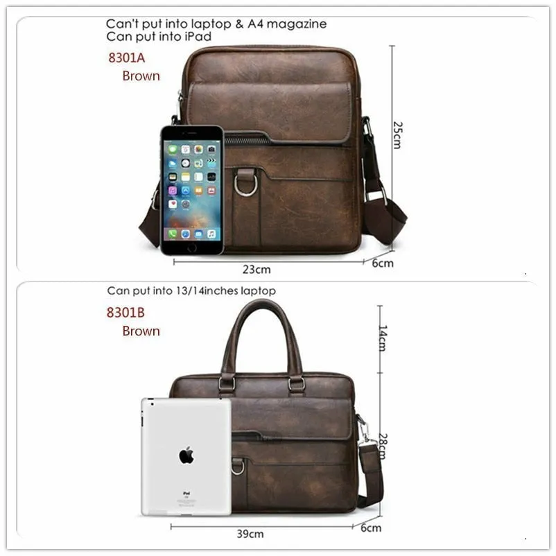 Angelo Ricci™ Exclusive Design Split Leather Briefcase