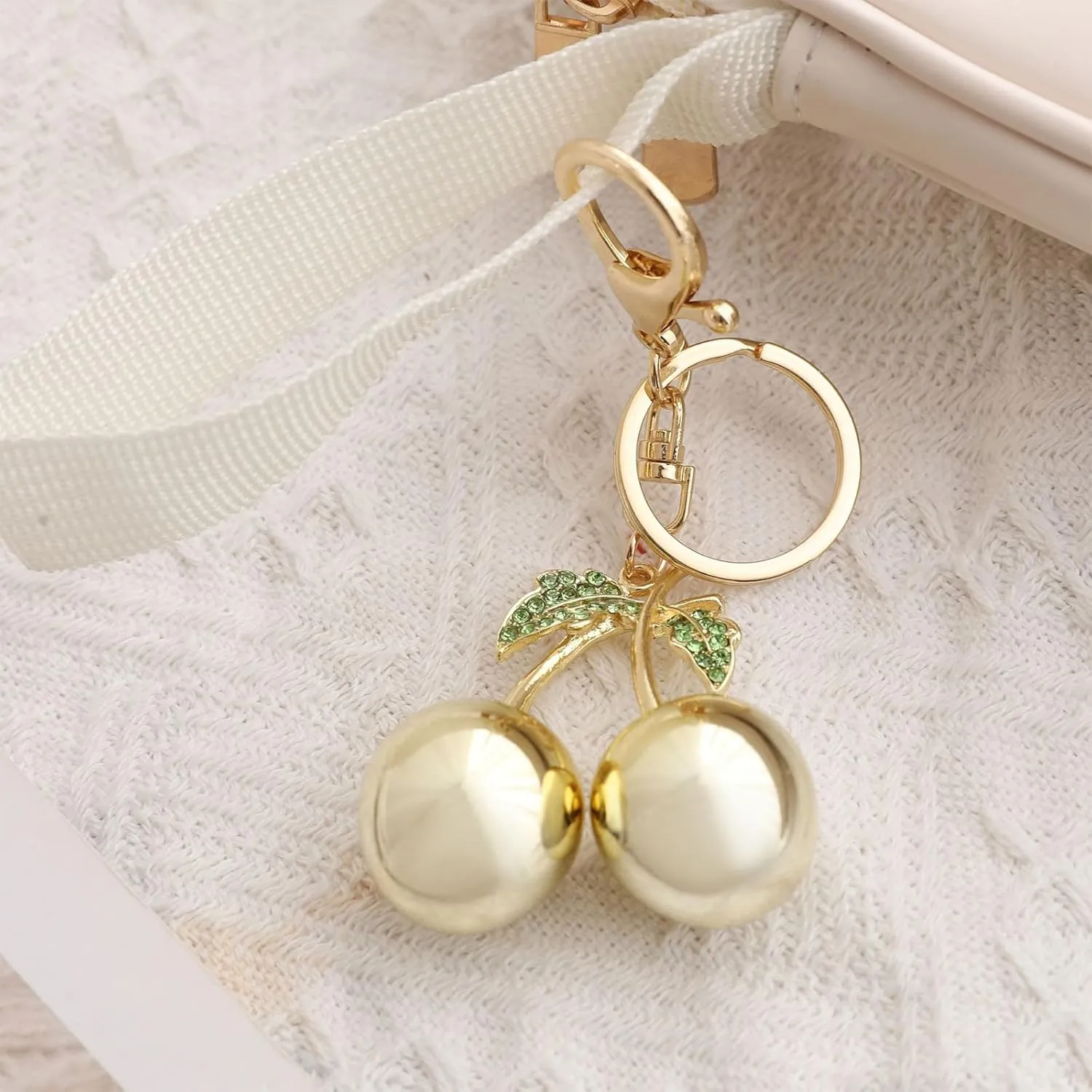 Angyape Cherry Bag Charms for Handbags Purse Charms Cute Cherry Keychain Accessorise Birthday Christmas Gifts for Women