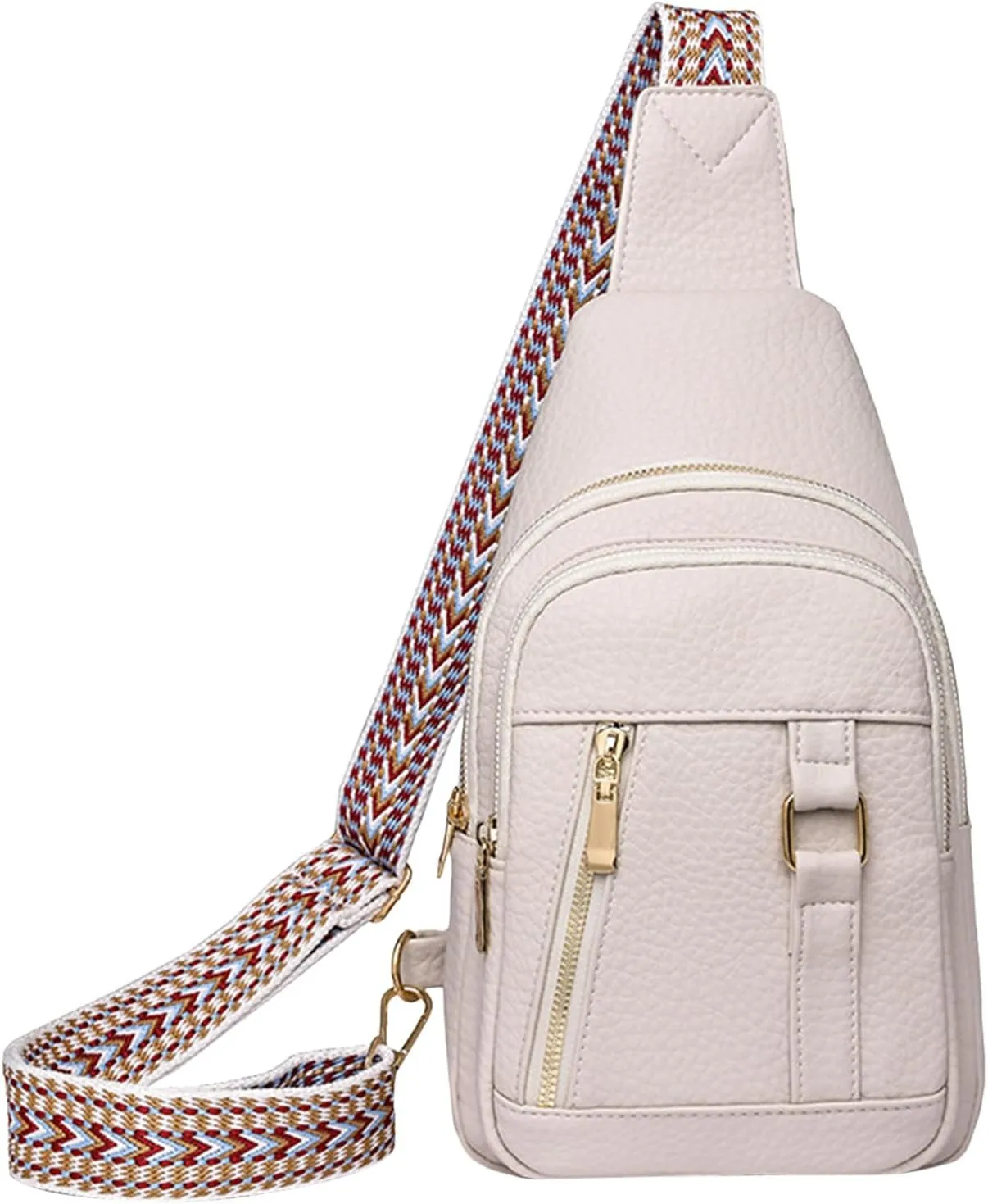 Anti Theft Crossbody Bags for Women 2024 New Leather Fanny Packs for Women,trendy Backpack Chest Bag with Adjustable Strap,cross Body Bag for Sports Outdoor Travel Hiking