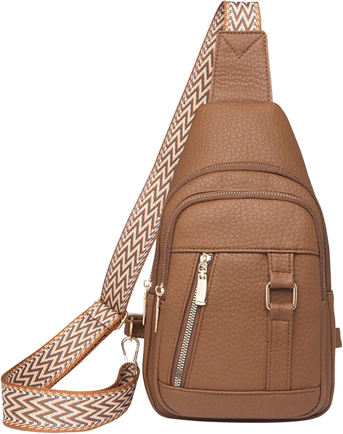 Anti Theft Crossbody Bags for Women 2024 New Upgrade Leather Fanny Pack for Girls,Trendy Backpack Chest Bag with Adjustable Strap,cross Body Bag for Outdoor Travel Hiking Sports