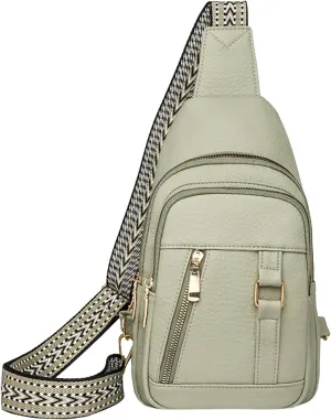 Anti Theft Crossbody Bags for Women 2024 New Upgrade Leather Fanny Packs for Women,trendy Backpack Chest Bag with Adjustable Strap,cross Body Bag for Hiking Travel Outdoor Sports