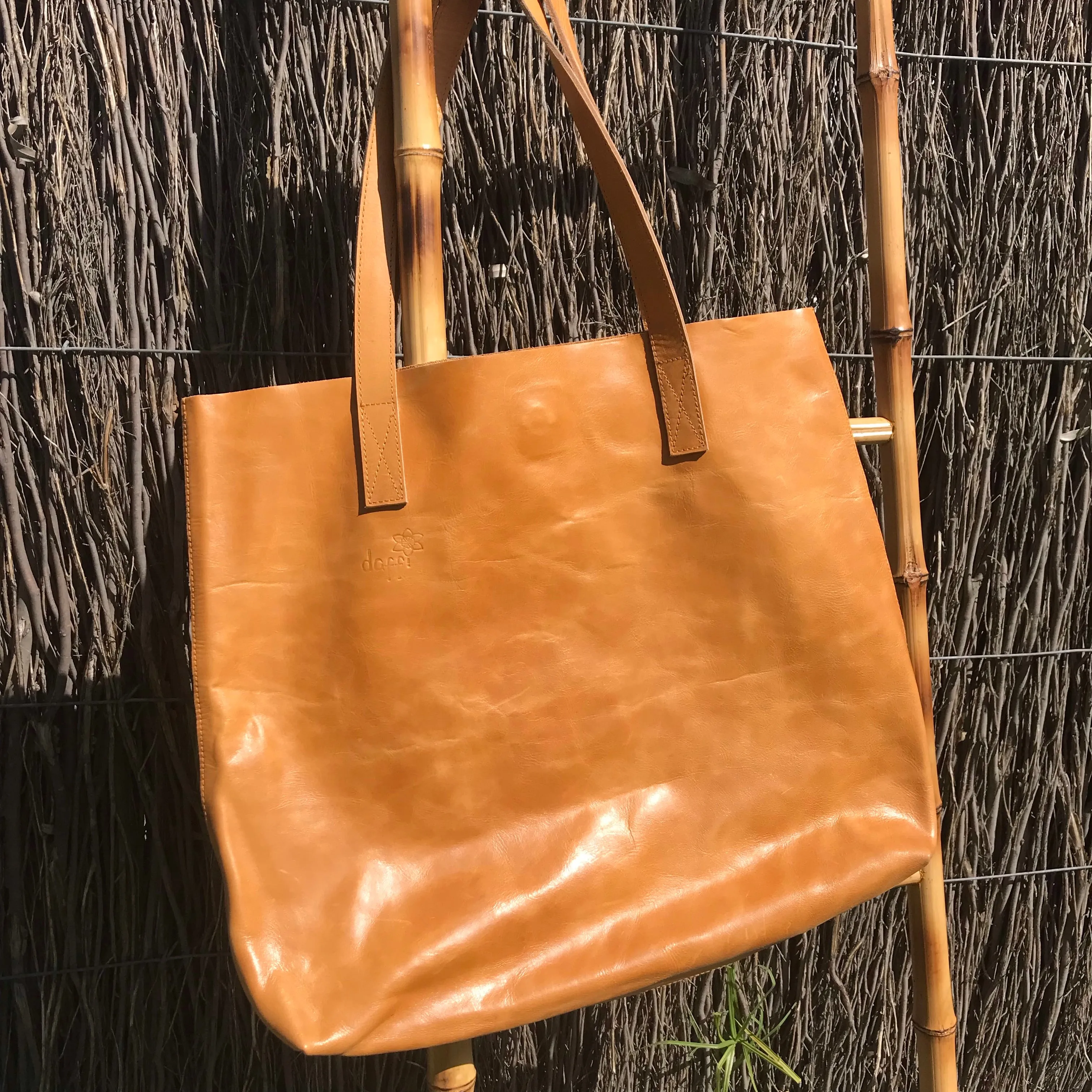 Antique Tan Rainbow Soul Tote