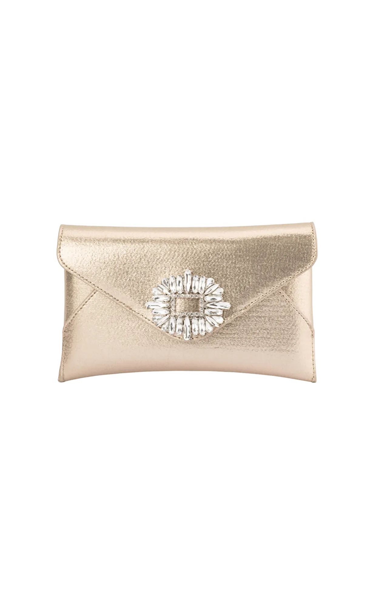 ANTONIA ENVELOPE CLUTCH IN CHAMPAGNE