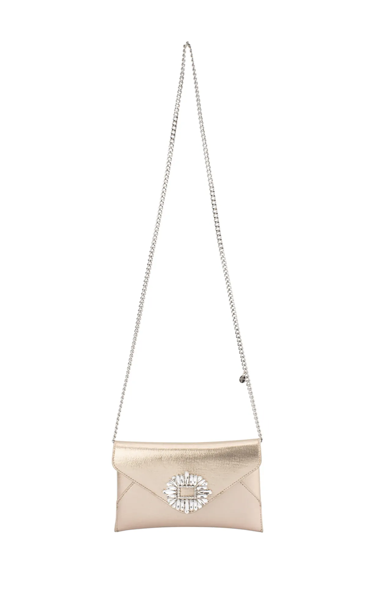 ANTONIA ENVELOPE CLUTCH IN CHAMPAGNE