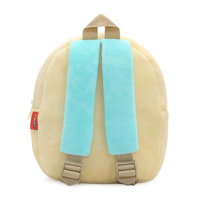 Anykidz 3D Apricot Forklift School Backpack Cute Vehicle With Cartoon Designs Children Toddler Plush Bag For Baby Girls and Boys