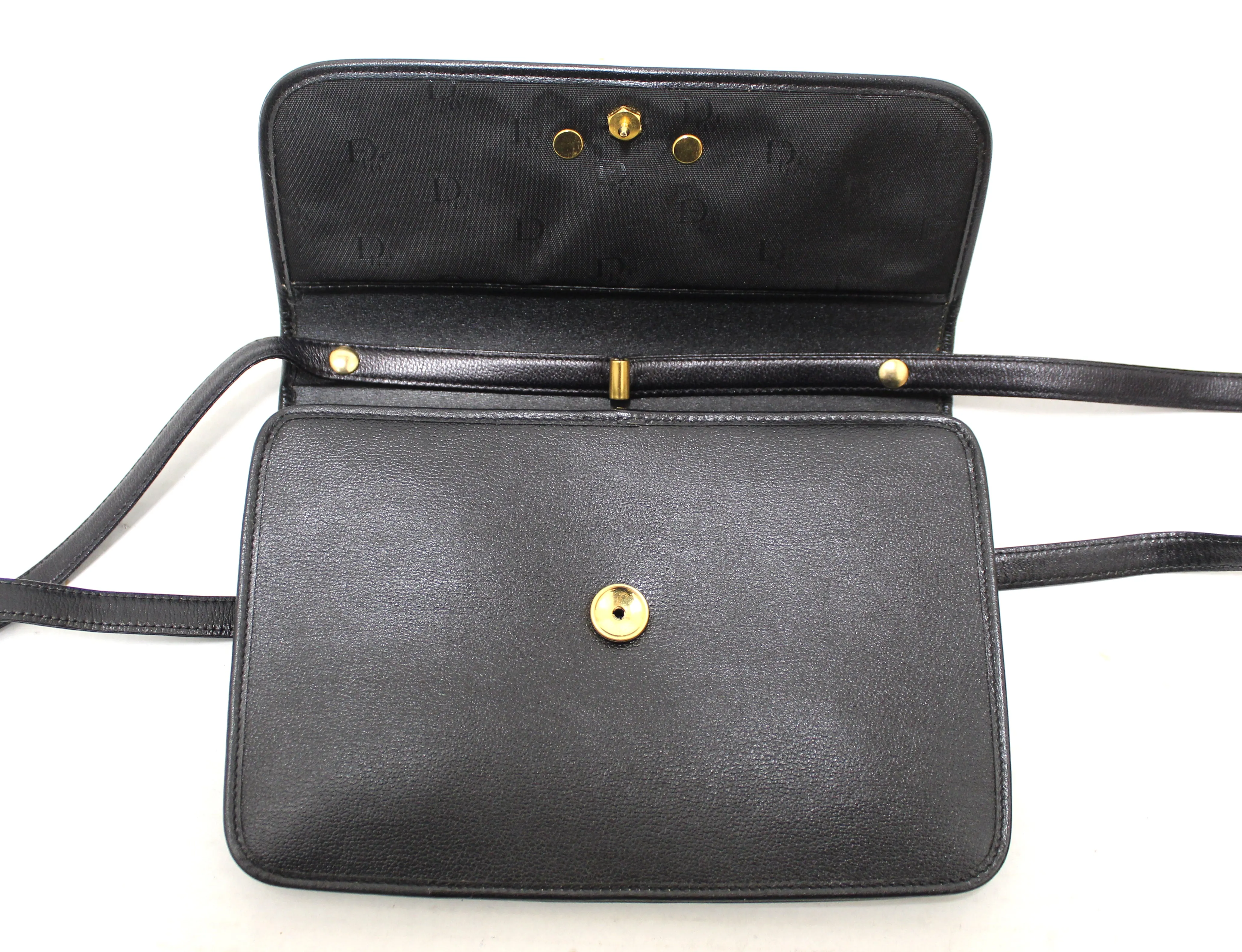 Authentic Christian Dior Vintage Black Crossbody Messenger Bag