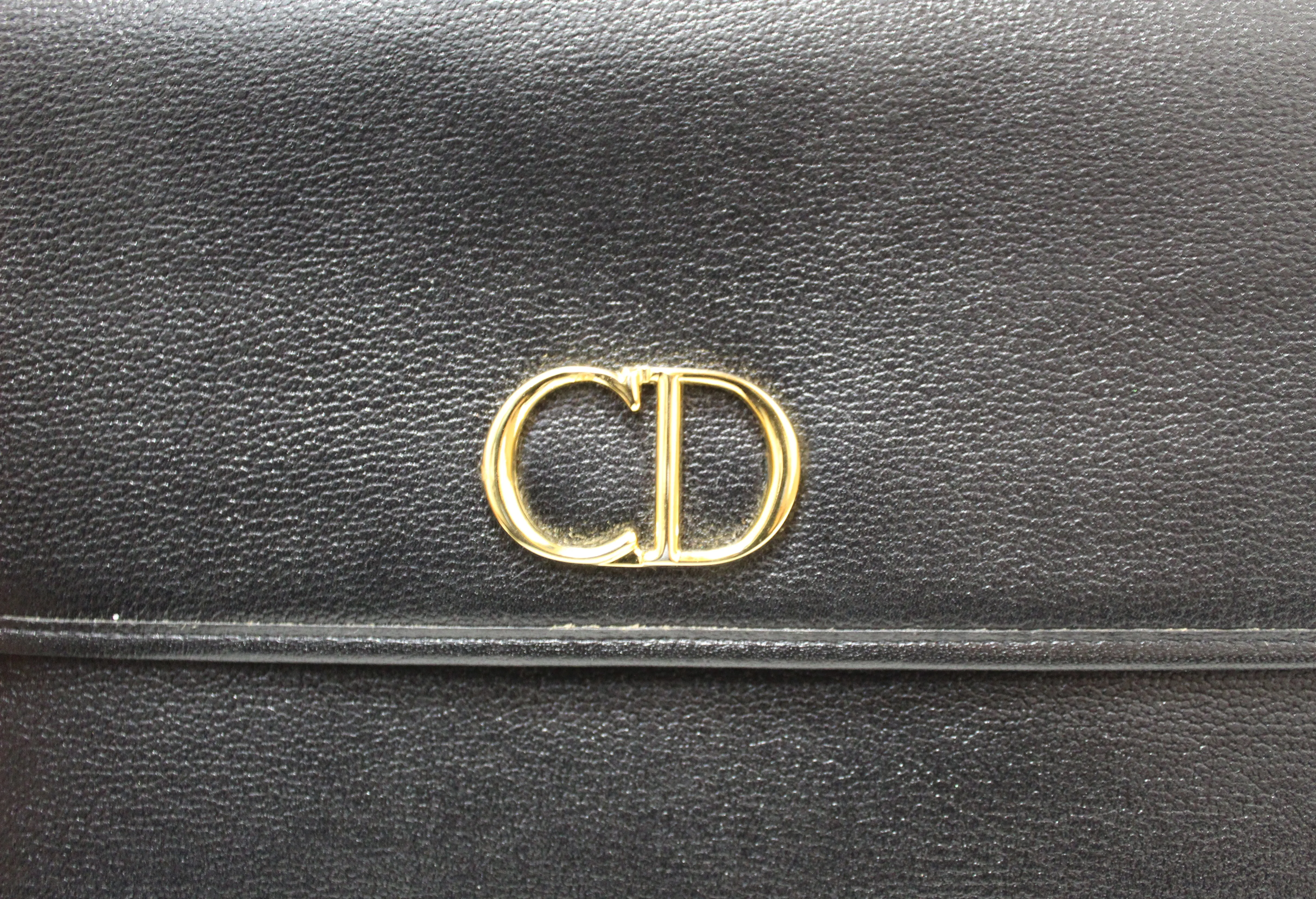 Authentic Christian Dior Vintage Black Crossbody Messenger Bag