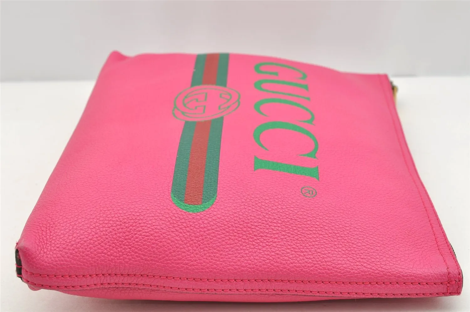 Authentic GUCCI Portfolio Clutch Hand Bag Purse Leather 500981 Pink 2734I