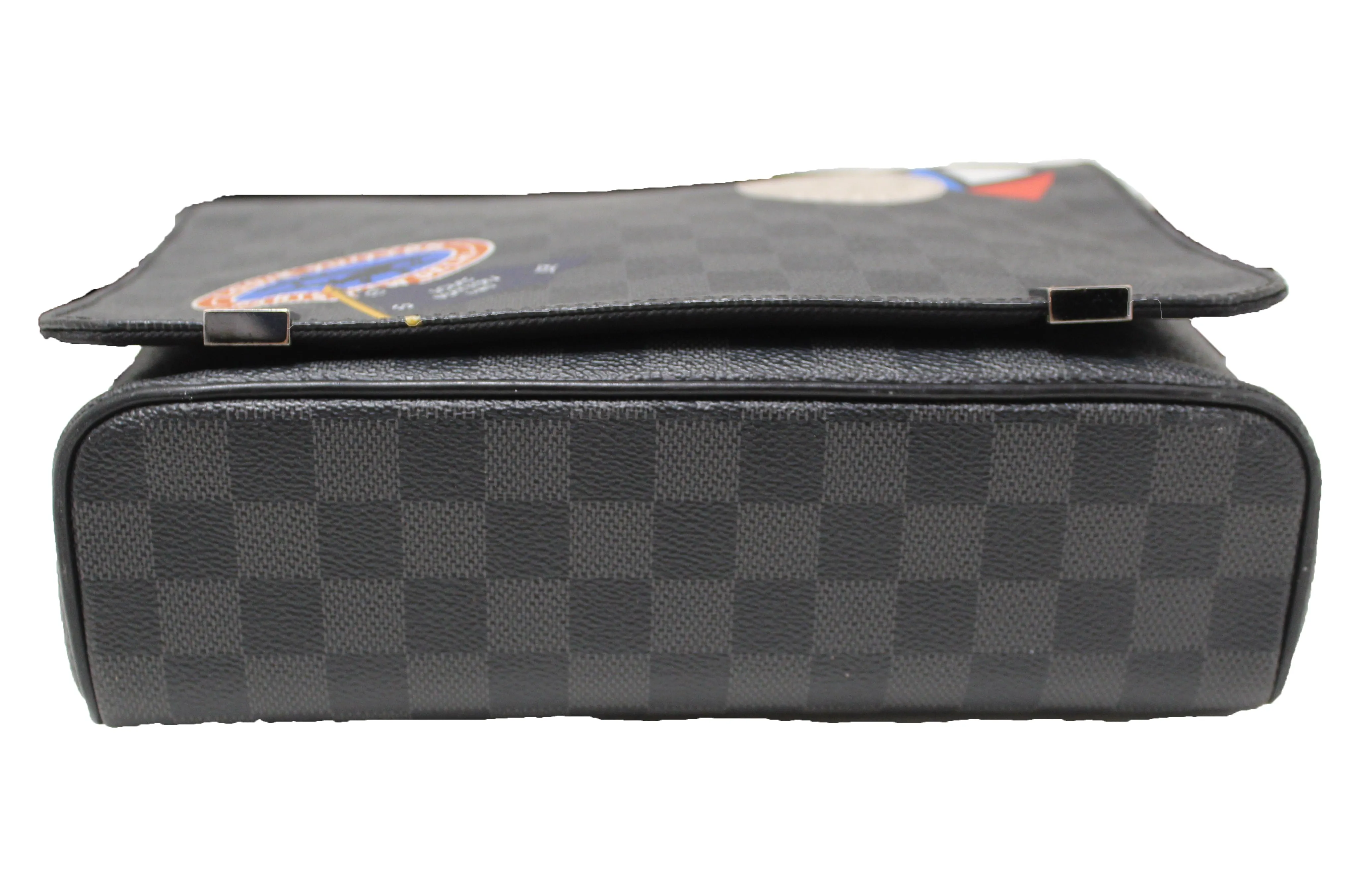 Authentic Louis Vuitton Limited Edition Damier Graphite LV League District PM Messenger Bag