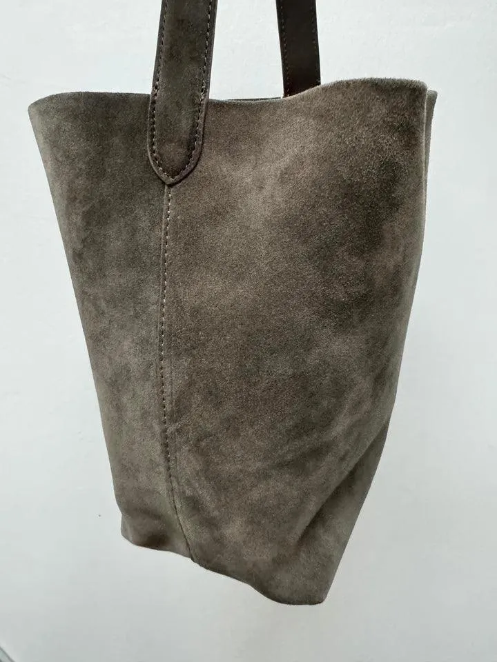 Autumn & Winter New Suede Leather Shoulder Bucket Bag | Minimalist Daily Commuter Bucket Bag for Women