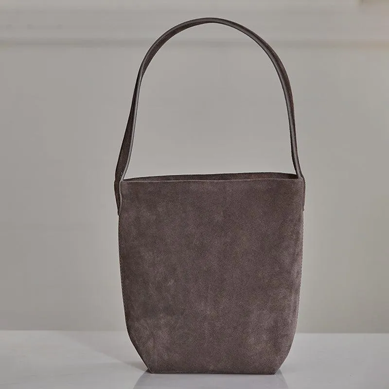 Autumn & Winter New Suede Leather Shoulder Bucket Bag | Minimalist Daily Commuter Bucket Bag for Women