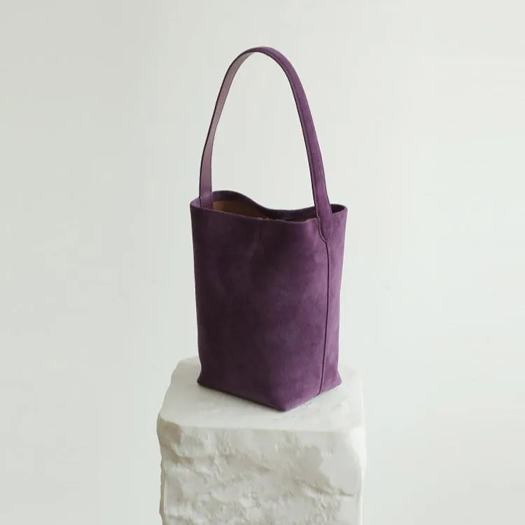 Autumn & Winter New Suede Leather Shoulder Bucket Bag | Minimalist Daily Commuter Bucket Bag for Women
