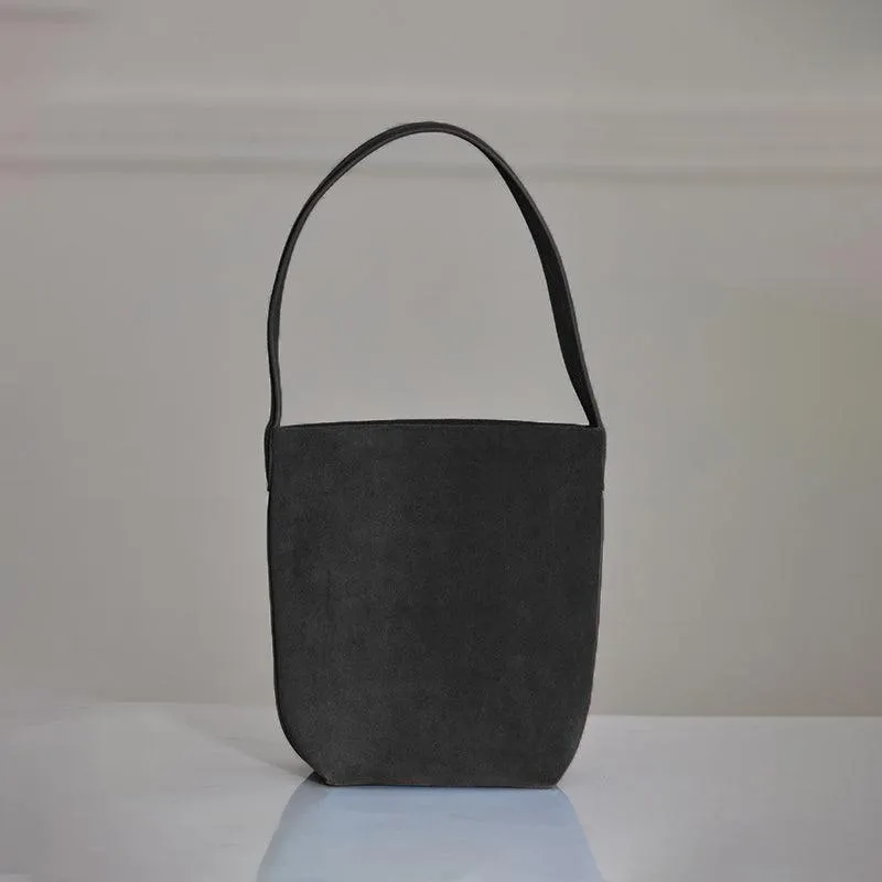 Autumn & Winter New Suede Leather Shoulder Bucket Bag | Minimalist Daily Commuter Bucket Bag for Women