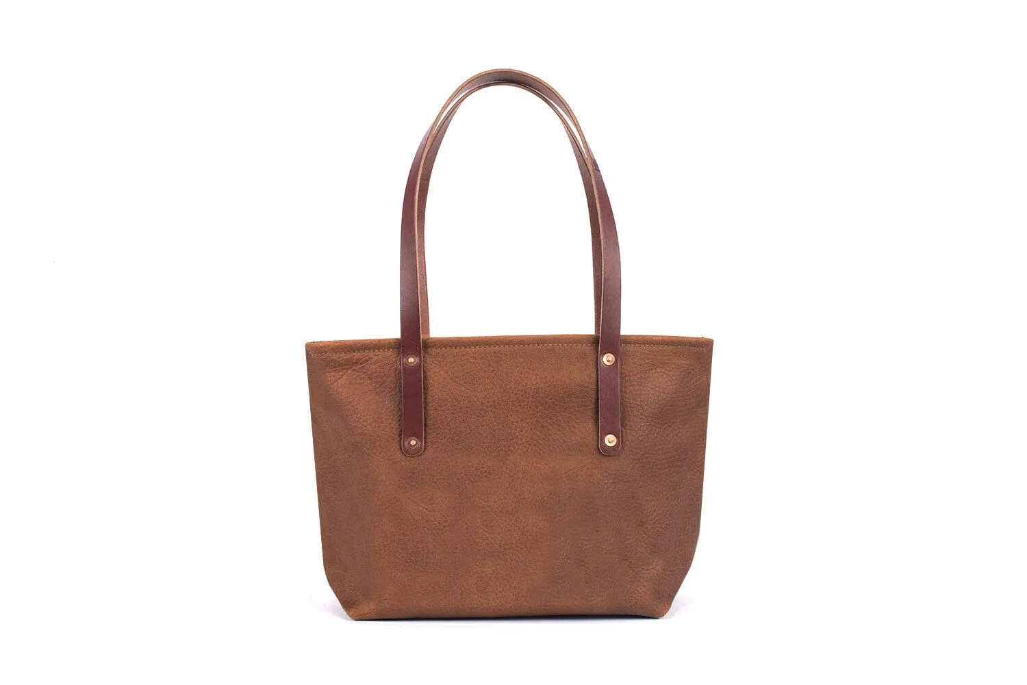 AVERY LEATHER TOTE BAG - MEDIUM - WITH ZIPPER - IN STOCK