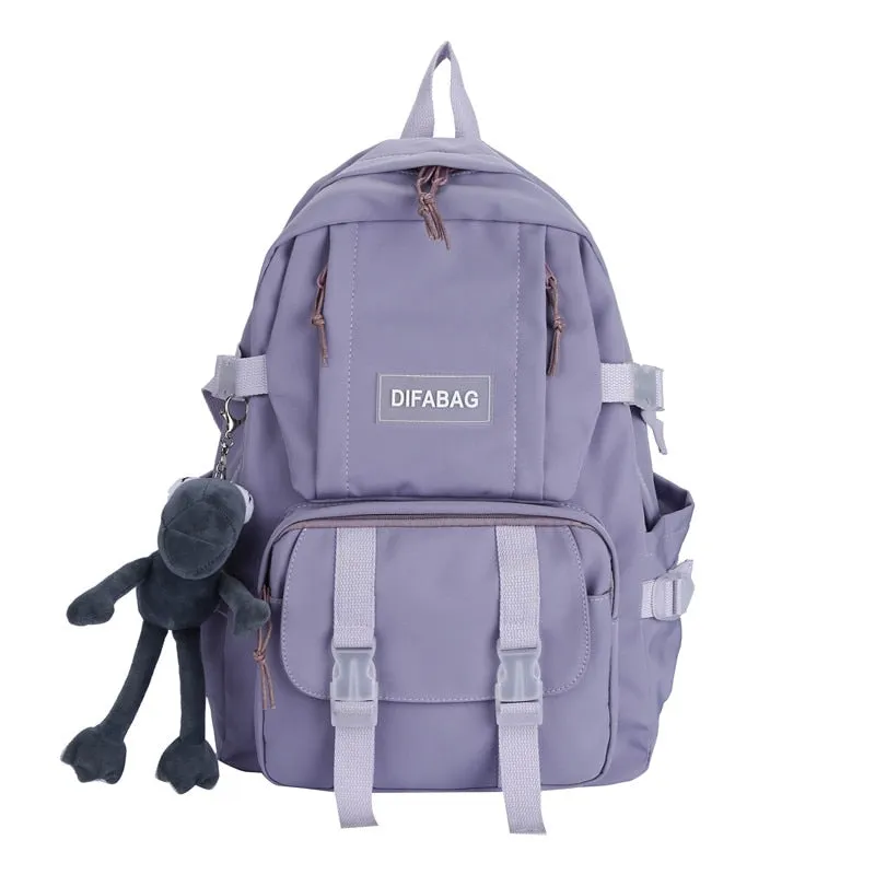 Back to College DIEHE Waterproof Nylon Women Backpack Female Large Capacity Backpack Unisex Schoolbag Laptop Backpacks Travel Mochila Back Pack